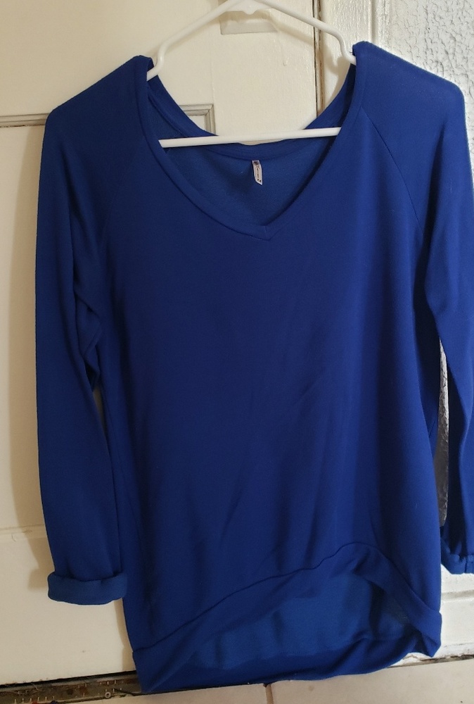 Blue V-neck Sweater